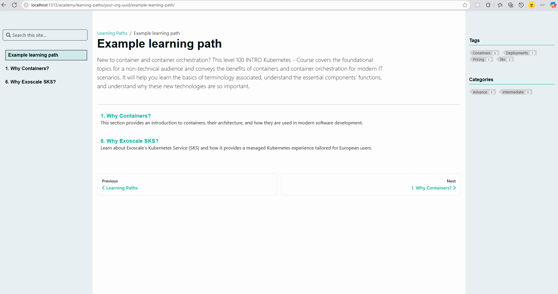 Preview site